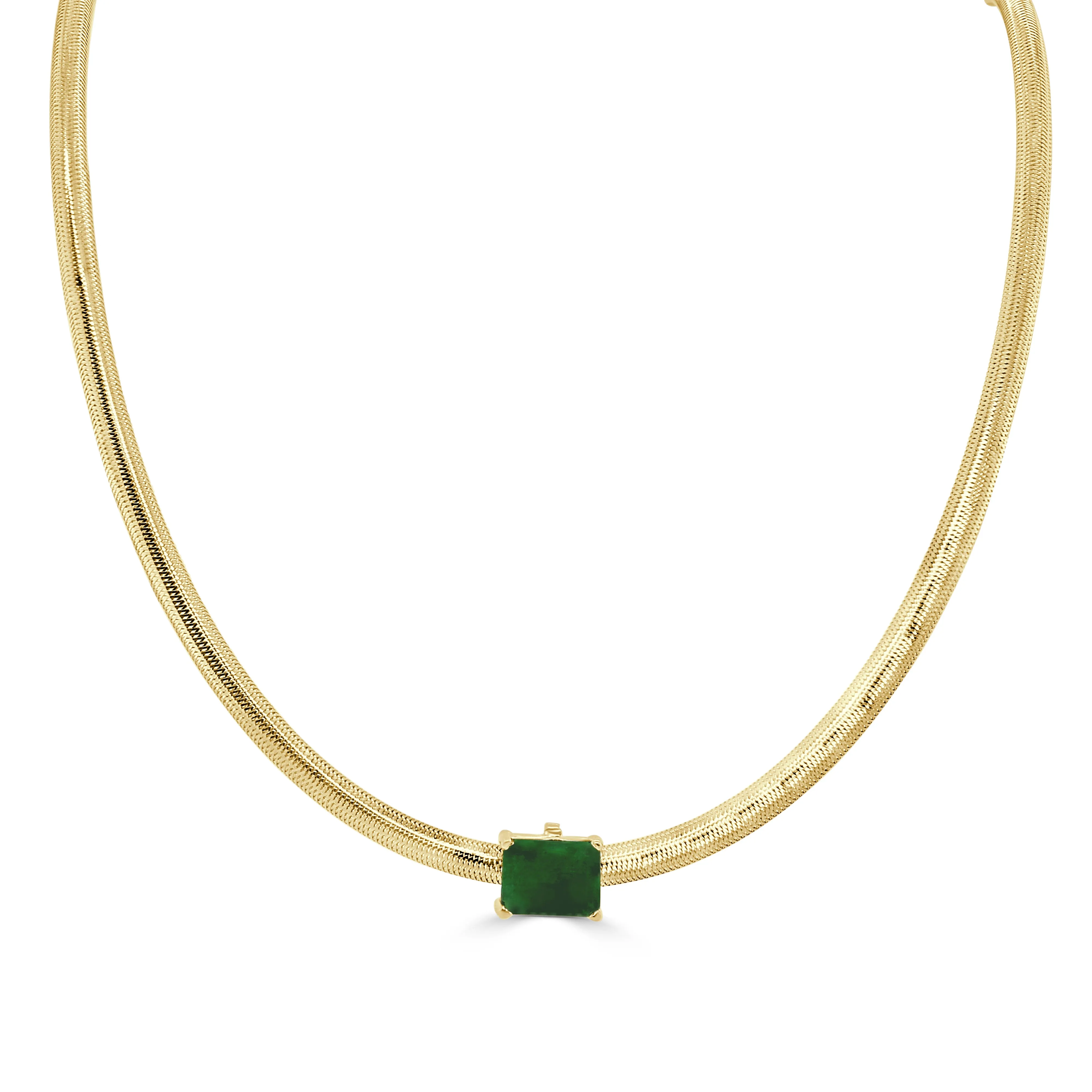 14K Gold Emerald Necklace - 2.07ct