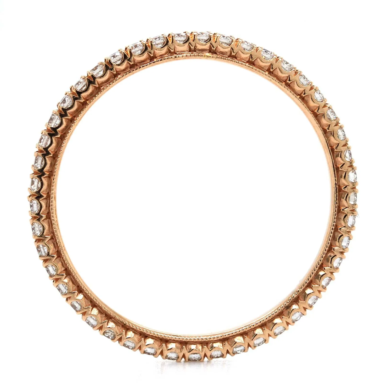 14K Rose Gold Prong Set Eternity Band