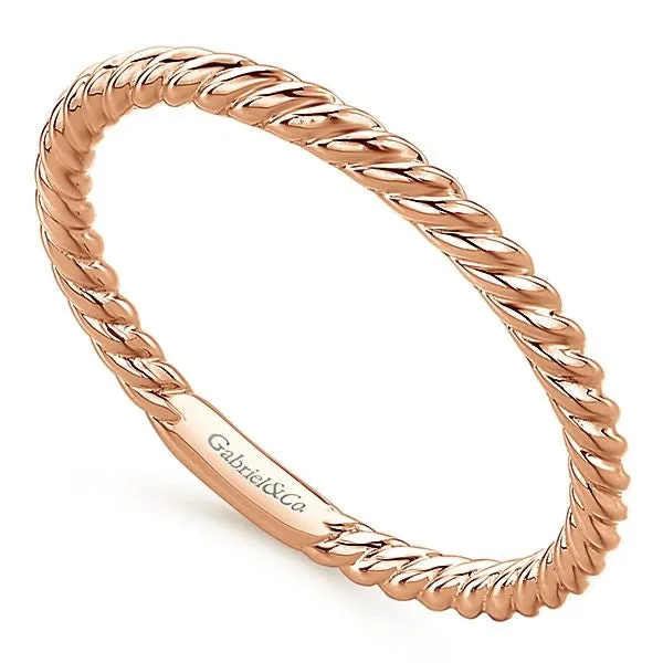14K Rose Gold Stackable Band