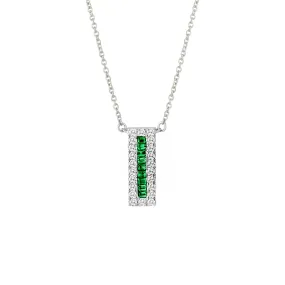 14KW 20D0.22CT,9EM0.25CT BAR EMEARLD/DIAMOND NK (153N5370EM)