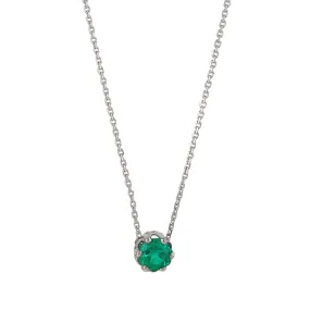 18kt Gold Emerald Pendant Necklace