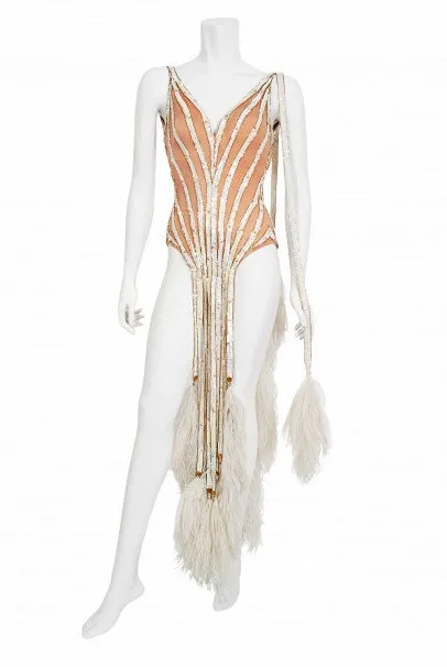 1978 Bob Mackie for Mitzi Gaynor Documented Sequin Feather Dance Costume