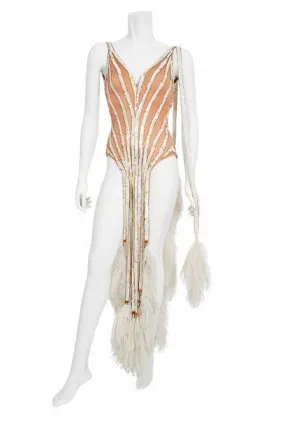 1978 Bob Mackie for Mitzi Gaynor Documented Sequin Feather Dance Costume