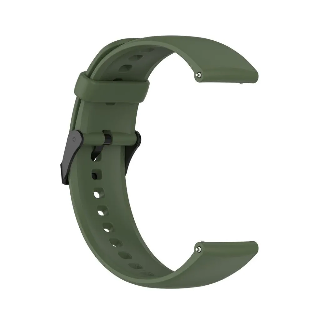 22mm silicone watch strap in stainless steel buckle for Huawei watch - Dark Green
