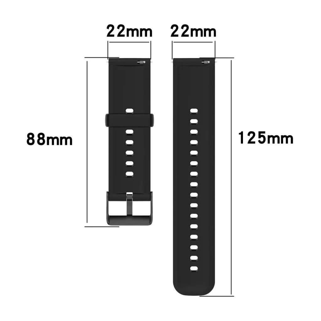 22mm silicone watch strap in stainless steel buckle for Huawei watch - Dark Green