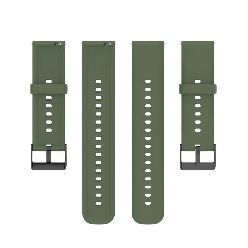 22mm silicone watch strap in stainless steel buckle for Huawei watch - Dark Green