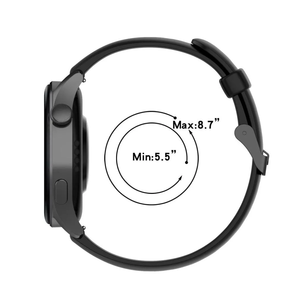 22mm silicone watch strap in stainless steel buckle for Huawei watch - Dark Green