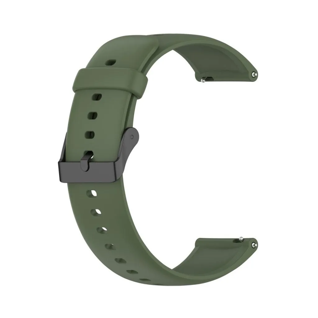 22mm silicone watch strap in stainless steel buckle for Huawei watch - Dark Green