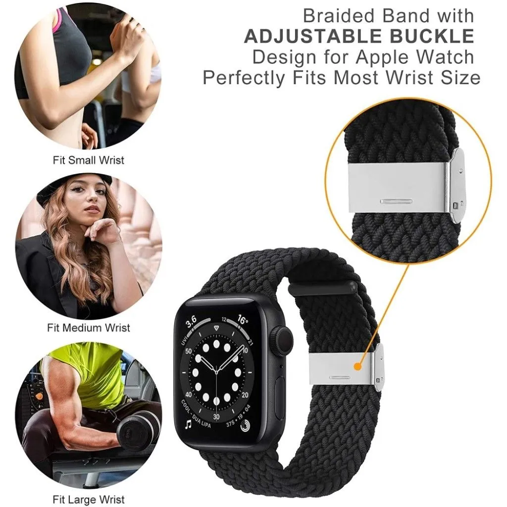 22mm Universal elastic nylon watch strap - Grey