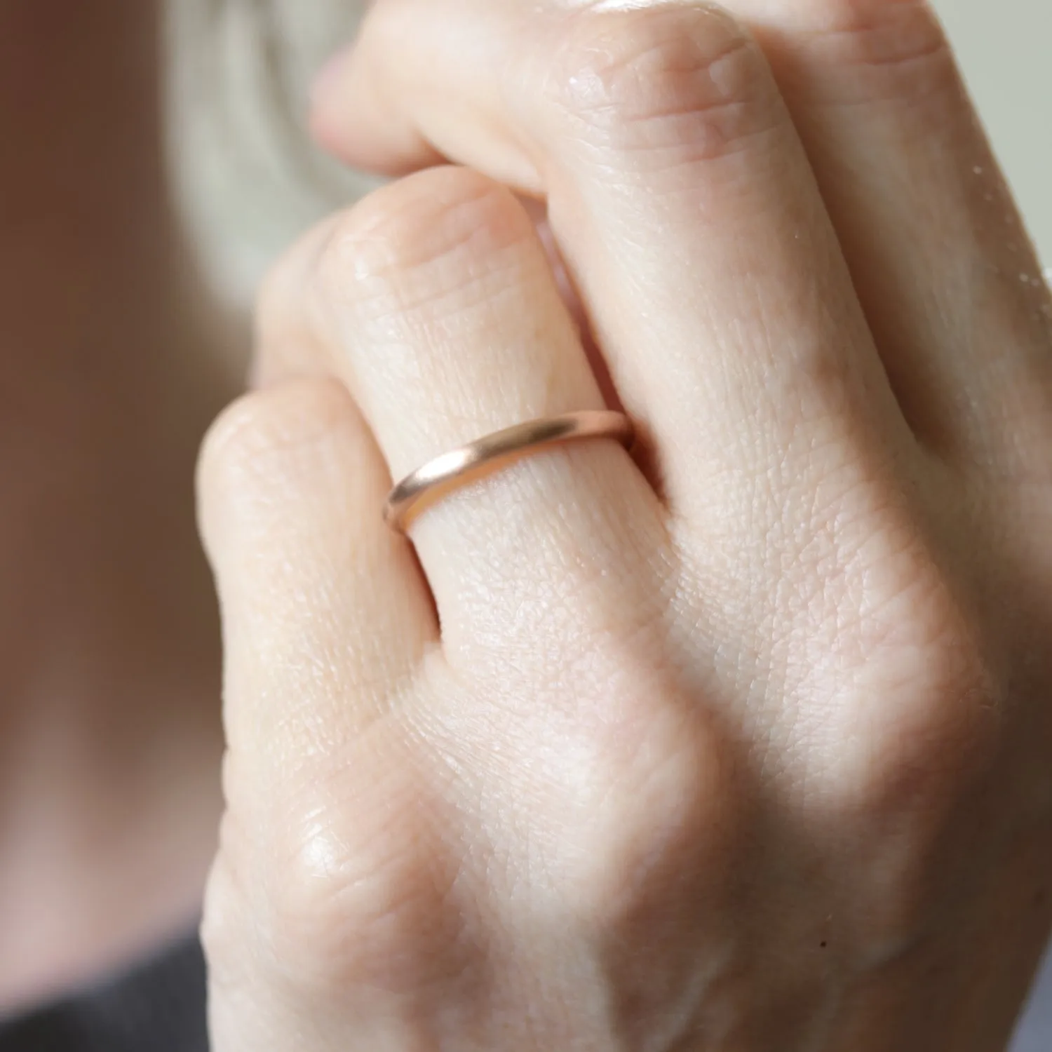 2x1.5mm 14k Rose Gold Classic Band