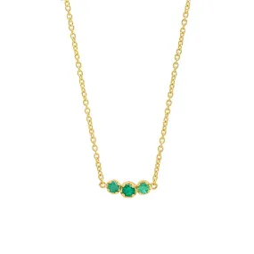 3 Illusion Set Emerald Necklace