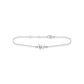 9 karat Weißes Gold Topas 7zoll Armband