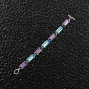 Amethyst & Blue Topaz Bracelet