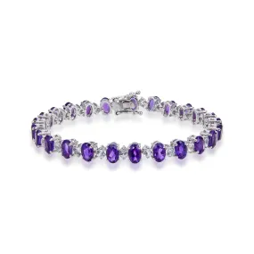 Amethyst Oval Tennis Bracelet