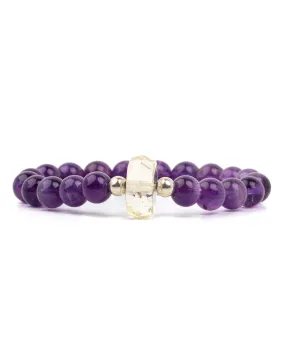 Amethyst with Yellow Topaz Bracelet