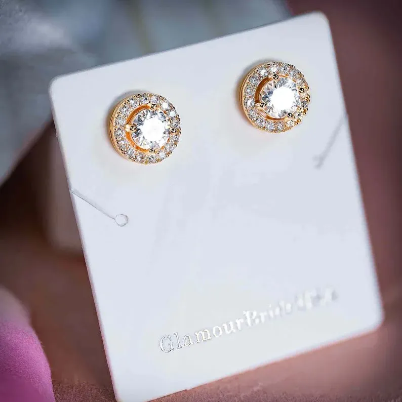 Amy - Crystal Bridal Studs