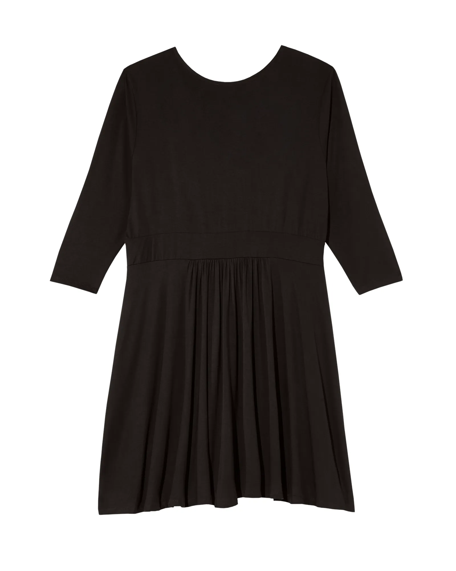 Anise 3/4 Sleeve Knotted Dress | Black