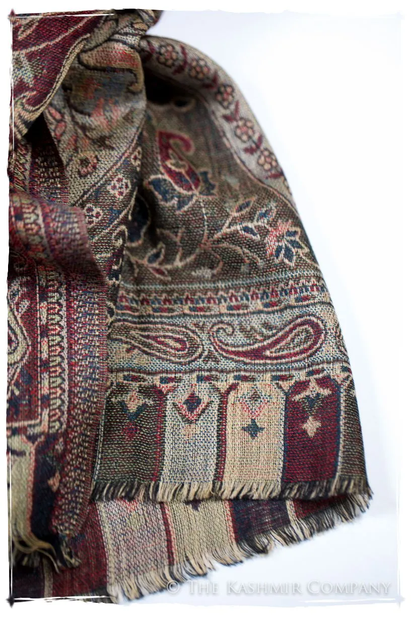 Annamaria Paisley Reversible Kashmir Wool Scarf