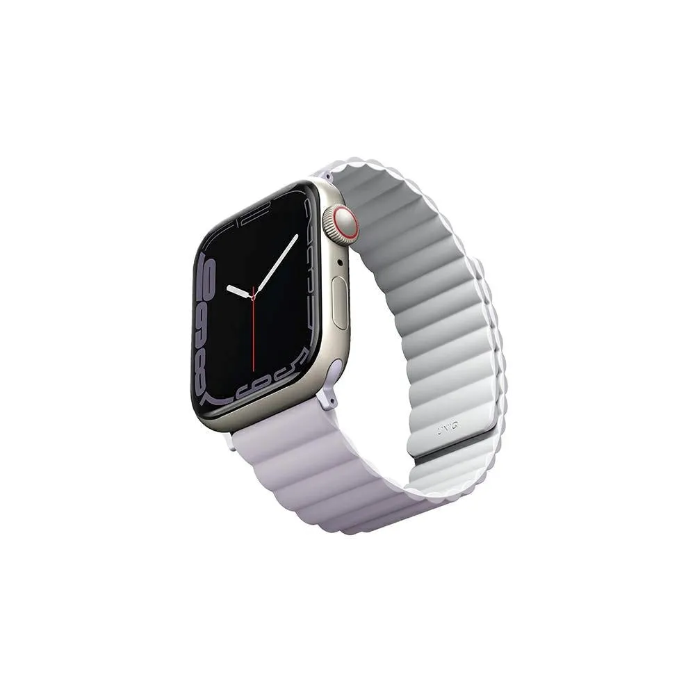 Apple Watch (38/40/SE/41/42mm) UNIQ Revix Magnetisk Vendbar Urrem - Lilla / Hvid