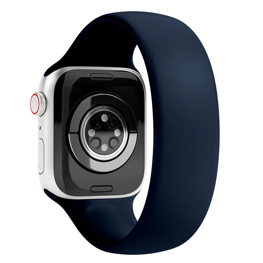 Apple Watch (38/40/SE/41/42mm) Vonmählen Solo Loop Large Silikone Rem - Blå