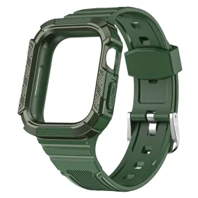 Apple Watch (41mm) dual color TPU cover with watch strap - Grass Green / Green