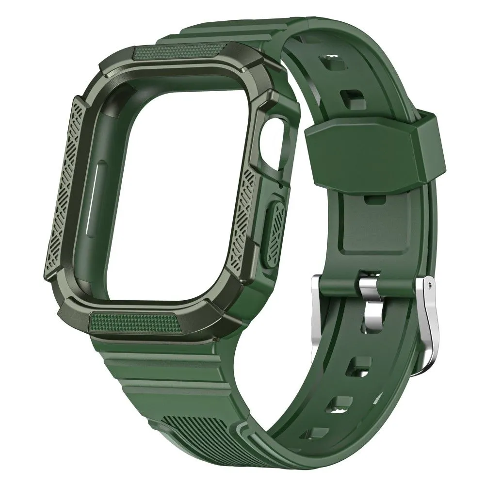 Apple Watch (41mm) dual color TPU cover with watch strap - Grass Green / Green