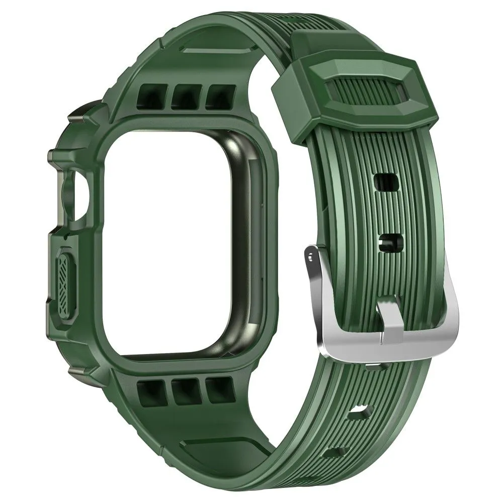 Apple Watch (41mm) dual color TPU cover with watch strap - Grass Green / Green