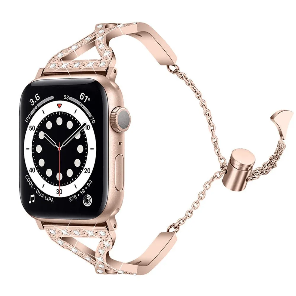 Apple Watch (41mm) rhinestone 304 stainless steel watch strap - Gold
