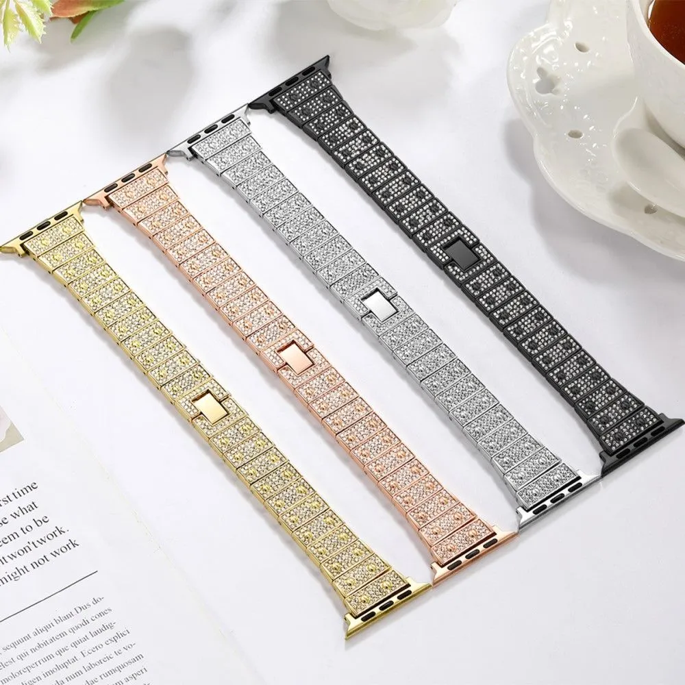 Apple Watch (41mm) rhinestone décor watch strap - Gold