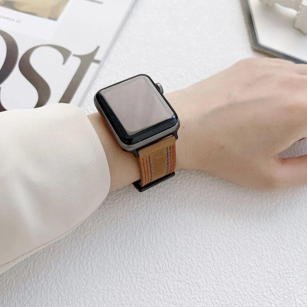 Apple Watch (41mm) stylish genuine leather watch strap - Brown
