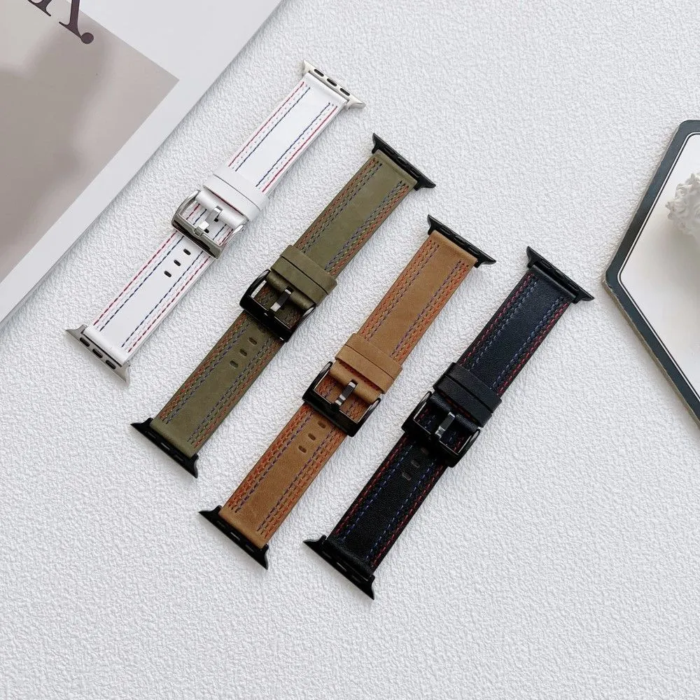 Apple Watch (41mm) stylish genuine leather watch strap - Brown