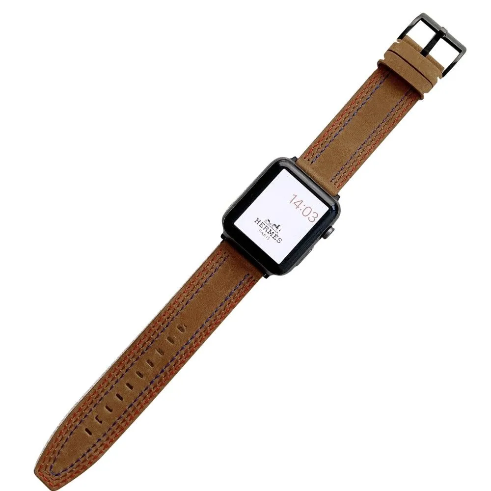 Apple Watch (41mm) stylish genuine leather watch strap - Brown