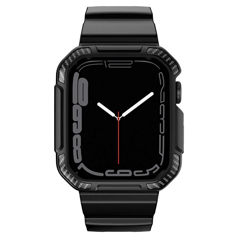 Apple Watch (42/44/SE/45mm) Plastik Cover og Rem - Sort