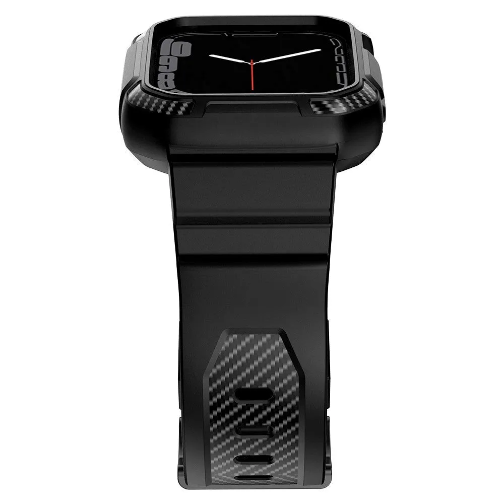 Apple Watch (42/44/SE/45mm) Plastik Cover og Rem - Sort