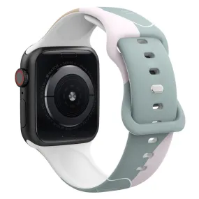 Apple Watch (45mm) morandi silicone watch strap - Morandi Brown / Pink / Green