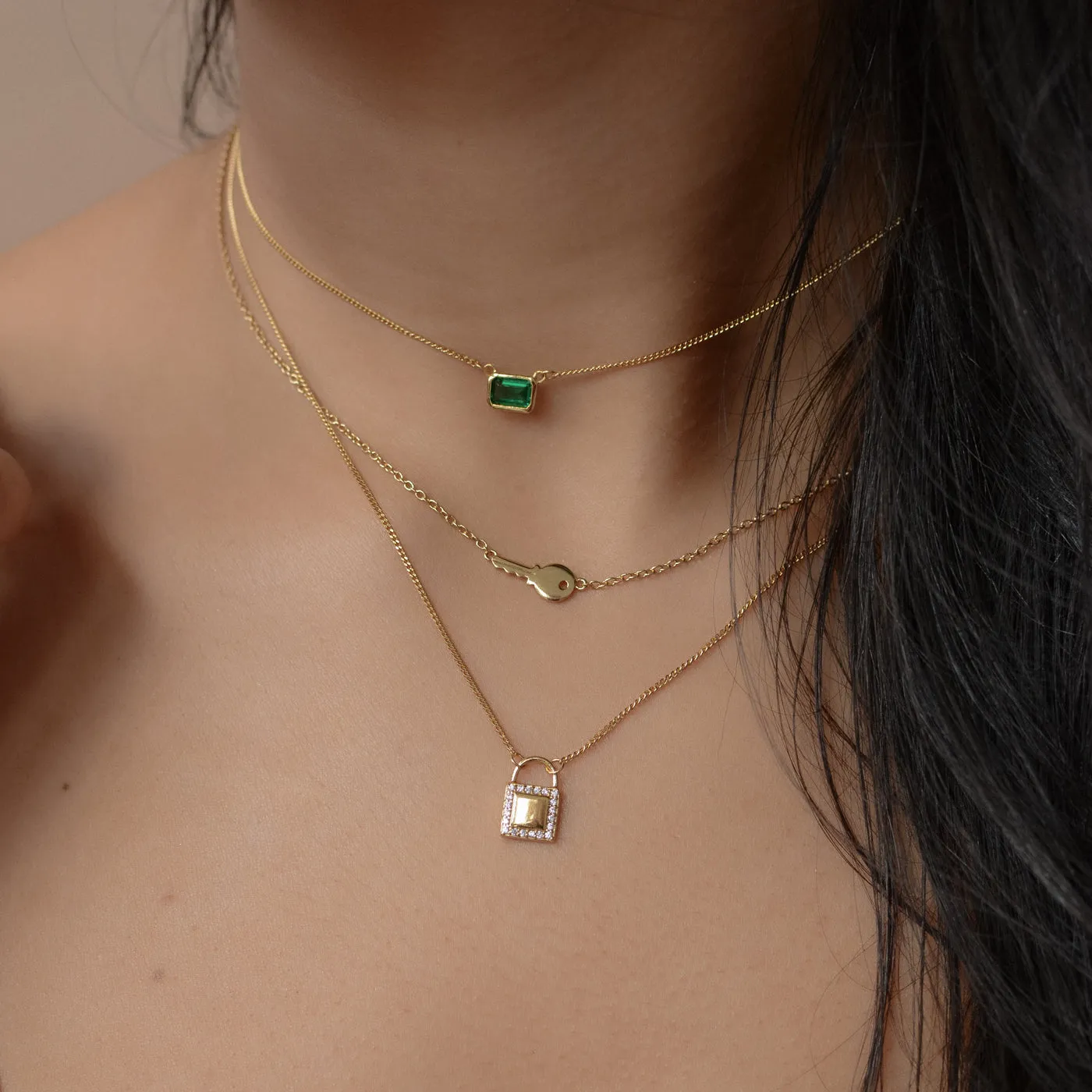 AU79 Vienna Necklace w/ Emerald CZ