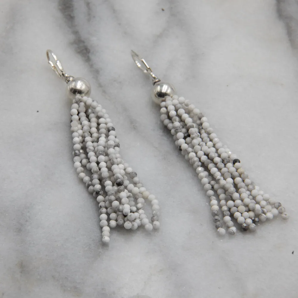 Avani, Howlite Chandelier Earrings