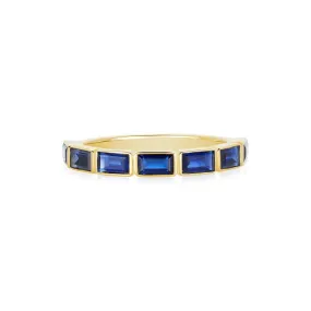 Baguette Gemstone Bezel Band