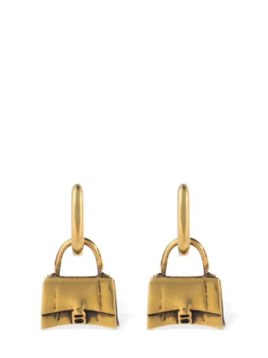 Balenciaga   Bag brass earrings 