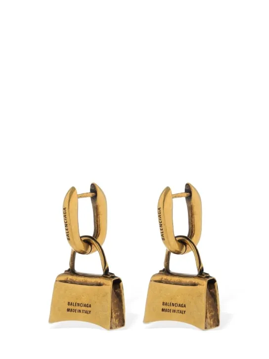 Balenciaga   Bag brass earrings 