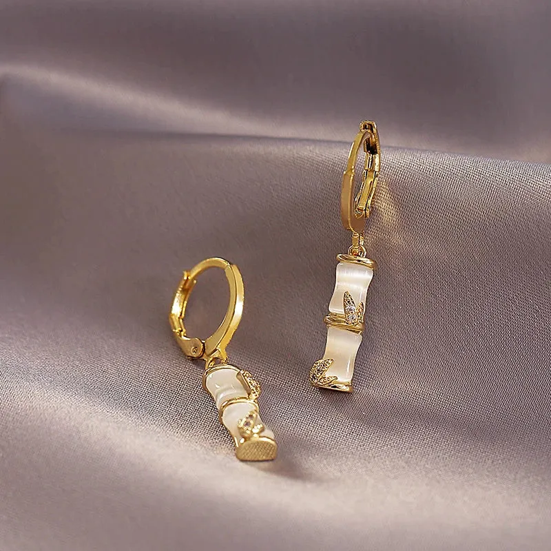 Bamboo Pendant Earrings