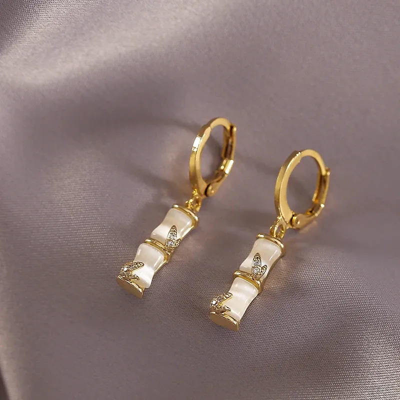 Bamboo Pendant Earrings