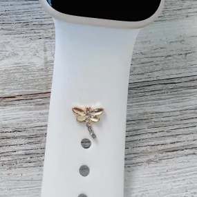 Band Charms 1pc. Bling Dragonfly