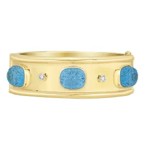Bangle - Blue Topaz And Diamond (2365A)