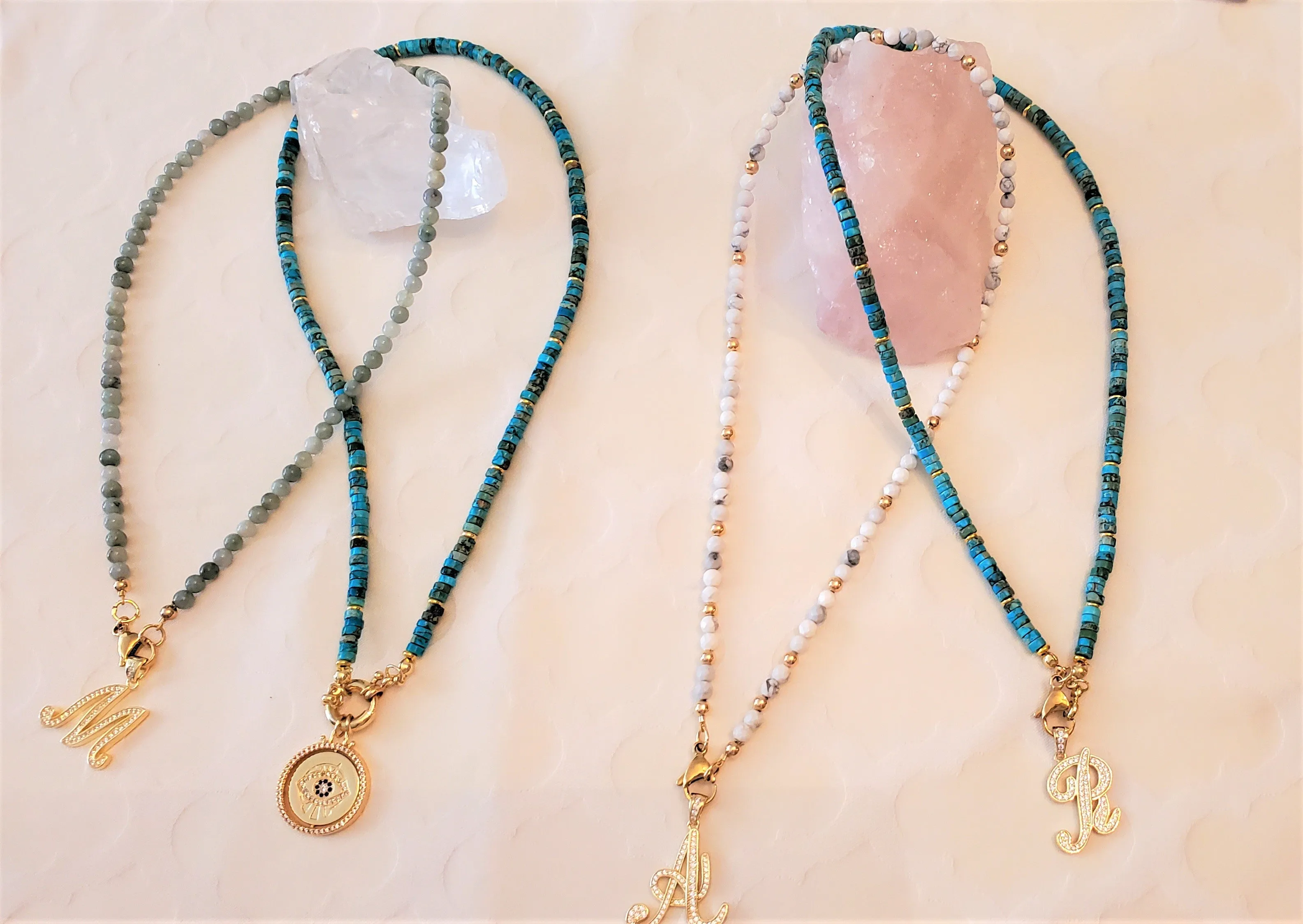 Beaded Initial Necklace  50% OFF!