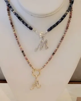 Beaded Initial Necklace  50% OFF!