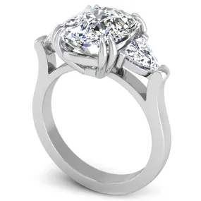 Ben Garelick 5 Carat Elongated Cushion Cut Catherine Three Stone Diamond Engagement Ring