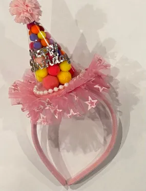 Birthday Party Hat Pom Pom Headband