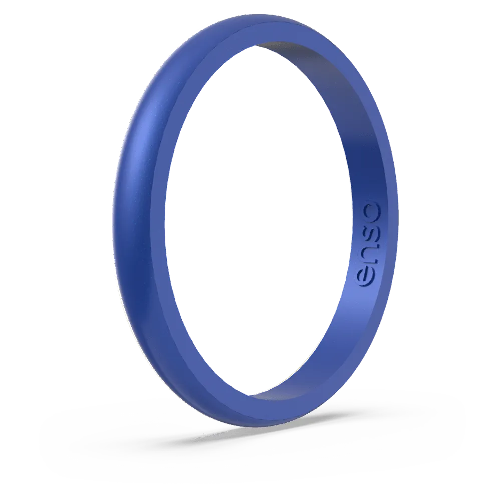 Birthstone Classic Halo Silicone Ring - Sapphire