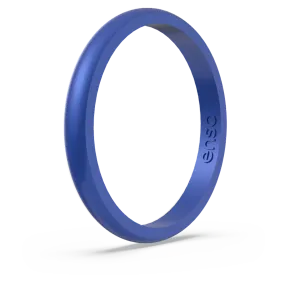 Birthstone Classic Halo Silicone Ring - Sapphire
